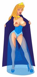 1girls aurora_(sleeping_beauty) big_breasts big_nipples blonde_hair breasts cape clitoris_piercing disney disney_princess dress female female_only hairless_pussy high_heels linked_nipples linked_piercings nipple_chain nipple_piercing nipples open_clothes open_mouth open_toe_shoes piercing_attached_clothing presenting princess purple_eyes pussy_piercing revealing_clothes rivawi royalty shaved_pussy sheer sheer_clothing sheer_dress sheer_panties sleeping_beauty_(1959_film) rating:Explicit score:82 user:mmay