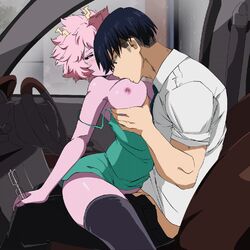 1boy 1boy1girl 1girls animated animated_gif big_breasts black_socks breast_grab breast_play breast_sucking breasts clothing female hetero inside_car male/female mina_ashido my_hero_academia nightlykrumbs pink_hair pink_skin shounen_jump sitting_on_lap socks straight tenya_iida thigh_socks thighhighs rating:Explicit score:493 user:Anonymous647