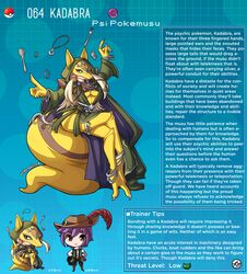 character_profile english_text hi_res humanized kadabra kinkymation mask nintendo page_64 page_number personification pokémon_(species) pokemon pokemon-girl_encyclopedia pokemorph pokemusu profile tagme text text_box rating:Questionable score:77 user:!nner$elf89