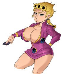 1girls big_breasts breasts condom detnox eyelashes female female_only genderswap_(mtf) giorno_giovanna gold_hair green_eyes hand_on_hip hourglass_figure jojo's_bizarre_adventure looking_at_viewer open_clothes pink_clothes pink_clothing ponytail presenting rule_63 standing tagme thick_thighs vento_aureo wide_hips rating:Questionable score:151 user:PrincessRosalina_