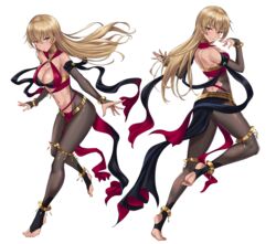 1girls absurdres alternate_costume anklet ass back back_view bare_back big_breasts blonde_hair blush bracelet breasts cleavage commission cosplay criss-cross_halter dancer dorothea_arnault_(cosplay) dorothea_arnault_(plegian)_(cosplay) dress feet female female_only fingerless_gloves fire_emblem fire_emblem:_the_binding_blade fire_emblem:_three_houses gloves halterneck harem_outfit highres igrene_(fire_emblem) jewelry long_hair looking_at_viewer midriff navel nintendo rama_(yu-light8) simple_background skeb_commission smile solo stirrup_legwear stirrup_stockings stirrups stomach thighs toeless_legwear white_background yellow_eyes rating:Questionable score:83 user:kris923