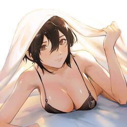 1girls 2021 attack_on_titan bed bedroom black_bra black_eyes black_hair blanket bra breasts brown_eyes cakee cleavage eyelashes female female_focus female_only grey_eyes highres in_bed looking_at_viewer medium_breasts medium_hair mikasa_ackerman on_bed pale_skin scar shingeki_no_kyojin short_hair slim solo solo_female solo_focus sunset under_covers rating:Questionable score:312 user:AutumnAlex