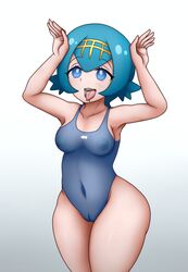 1girls aged_up armpits big_breasts blue_eyes blue_hair cucarachaaa female lana_(pokemon) mob_face pokemon pokemon_sm short_blue_hair short_hair solo thick_thighs trial_captain wide_hips rating:Questionable score:51 user:Bikuta69