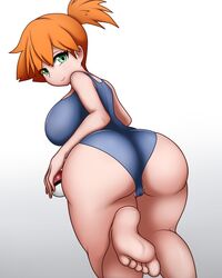 1girls alternate_breast_size ass back big_breasts breasts cucarachaaa dat_ass female female_only green_eyes huge_breasts kasumi_(pokemon) large_breasts legs one-piece_swimsuit orange_hair pokemon pokemon_rgby pussy red_hair solo swimsuit vagina rating:Questionable score:44 user:Misty_lover