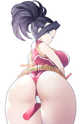 1girls arms_under_breasts ass ass_focus back back_view belt between_legs big_ass big_breasts big_butt black_eyes black_hair breasts cameltoe clothed ear eyebrows eyebrows_visible_through_hair female female_focus female_only hair hair_over_one_eye hotvr large_ass leotard long_hair looking_at_viewer looking_back momo_yaoyorozu my_hero_academia nipple_bulge partially_visible_vulva pokies ponytail sideboob solo solo_female superheroine thick_thighs thighs viewed_from_below weapon worried worried_expression rating:Questionable score:281 user:LilBeep