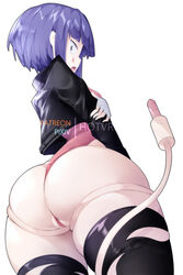 1girls ass ass_focus back back_view big_ass big_thighs bimbo ear favorite female female_focus female_only fingerless_gloves gloves hotvr huge_ass huge_thighs jacket kyoka_jiro large_ass leotard looking_at_viewer looking_back my_hero_academia open_mouth partially_visible_vulva purple_hair pussy short_hair simple_background small_breasts solo solo_female solo_focus teenager thick_thighs thighhighs thighs tongue white_background wide_hips rating:Questionable score:477 user:LilBeep