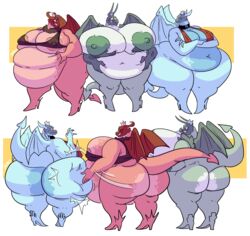 2017 3girls anthro areola ass bbw belly big_ass big_belly big_breasts big_butt blue_body breasts butt chubby chubby_female curvy_figure dat_ass digital_media_(artwork) dragon dragon_princess_i_(towergirls) dragon_princess_ii_(towergirls) dragon_princess_iii_(towergirls) fat fat_ass fat_butt fat_female fat_fur female gigantic_ass gigantic_butt green_areola green_body green_nipples hand_on_belly hand_on_stomach horn huge_ass huge_breasts huge_butt hyper hyper_ass hyper_breasts hyper_butt massive_ass massive_breasts massive_butt nipples overweight overweight_female red_body scalie simple_background slap slapping_ass slapping_butt solo sweatpants_(artist) thick_thighs towergirls western_dragon wide_hips wings rating:Questionable score:22 user:Rafistar100