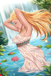 1girls areolae blonde blonde_female blonde_hair breasts breath_of_the_wild cleavage demigoddess exlic female female_only feminine hylian nintendo nipples pointy_ears princess_zelda see-through_clothing solo the_legend_of_zelda wet wet_clothes zelda's_ceremonial_robes zelda_(breath_of_the_wild) rating:Explicit score:186 user:justausername