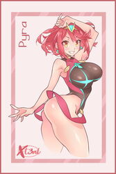 1girls arm_up arms_up_pose earrings hair_ornament one-piece_swimsuit pyra red_hair short_hair source_request swimsuit tagme x-teal xenoblade_(series) xenoblade_chronicles_2 rating:Questionable score:133 user:Vendan