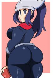 1girls akari_(pokemon) ass big_ass big_breasts blue_eyes blue_hair breasts female_protagonist pokeball pokemon pokemon_legends:_arceus shingattai thick_thighs thighs tight_clothing rating:Questionable score:85 user:Ftestattempt