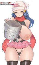 1girls alternate_breast_size areolae big_areola big_breasts big_nipples blue_hair breasts bucket cameltoe dawn_(pokemon) female female_only girlsay hat huge_breasts large_breasts miniskirt nipples pink_skirt pokemon scarf short_skirt skirt solo solo_female tagme thong tight_clothing wide_hips rating:Questionable score:341 user:IcyPenguigo