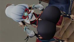 3d animated ass ass_focus ass_shake bare_shoulders big_ass bodysuit braid braided_ponytail female from_behind genshin_impact hair_ornament huge_ass jiggle kishi long_hair shenhe_(genshin_impact) silver_hair single_braid skin_tight solo squatting tagme thick_thighs twerking very_long_hair video rating:Questionable score:123 user:darkcrystal35