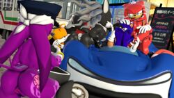 3d 3d_(artwork) 5_toes anal anthro anus car diphallia diphallism echidna feet fox gadget_the_wolf gay infinite_(sonic) jackal knuckles_the_echidna male male/male male_only multi_penis penis sonic_(series) sonic_forces sonic_riders sonic_the_hedgehog svetlanasol tails wave_the_swallow wolf yaoi yellow_body rating:Explicit score:5 user:Tinytoonfan9