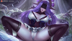 blindfold breasts crystal_rose_series large_breasts league_of_legends panties purple_hair riot_games sitting spread_legs syndra tagme thighhighs veil white_panties windwalker withered_rose_syndra rating:Questionable score:57 user:AbsoluteTerritory