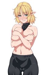 1girls big_breasts blonde_hair cameltoe covering_breasts female mizuhashi_parsee no_panties ootsuki_wataru pointy_ears tagme touhou undressing rating:Explicit score:26 user:IcyPenguigo