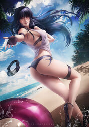 1girls ass axsens bangs beach bra clothed clothing female female_focus female_only fingerless_gloves flip_flops flowing_hair gloves headband hyuuga_hinata inflatable inflatable_toy lavender_eyes long_hair looking_back naruto naruto_(series) naruto_shippuden palm_tree pool_toy purple_hair sand sea shirt sideboob solo solo_female solo_focus summer tossing tropical underwear rating:Safe score:197 user:Hentai_Bro69