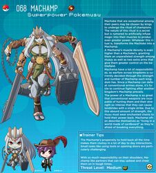 4_arms big_breasts english_text female female_machamp hammer hi_res humanized kinkymation machamp muscular muscular_female nintendo page_68 page_number pokémon_(species) pokemon pokemon-girl_encyclopedia pokemorph pokemusu profile quad_wielding sword swords text text_box weapons rating:Questionable score:102 user:!nner$elf89