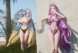 1futa 1girls 3d beach erection_under_clothes female futanari hand_over_mouth huge_breasts league_of_legends penis penis_out selfie seraphine_(league_of_legends) sona_buvelle unwanted_erection voluptuous_female rating:Explicit score:24 user:Toxictoliet