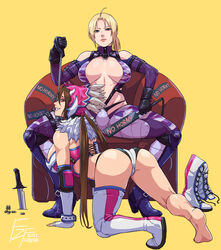 2girls alternate_breast_size ass bandai_namco big_ass big_breasts breasts chain_leash cirenk cleavage collar female female_only femdom femsub julia_chang large_breasts leash namco nina_williams tekken tekken_1 tekken_2 tekken_3 tekken_5_dark_resurrection tekken_7 tekken_tag_tournament tekken_tag_tournament_2 rating:Explicit score:112 user:rohald