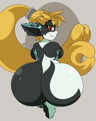 absurd_res ass ass_focus bedroom_eyes bent_over big_ass busty digital_media_(artwork) feet female female_focus female_only floating half-closed_eyes hi_res huge_ass imp_midna long_hair looking_at_viewer looking_back markings midna naughty_face nintendo no_helmet_imp_midna nr_ac nude ponytail presenting presenting_hindquarters rear_view red_eyes shortstack signature simple_background smile solo the_legend_of_zelda toes twilight_princess two_tone_body video_games wide_hips yellow_hair rating:Explicit score:83 user:NR_AC