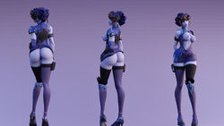 1girls 3d alternate_costume areolae arhoangel ass big_breasts black_lily_widowmaker blizzard_entertainment breasts dress female female_only high_heels high_resolution highres nipples overwatch purple_skin solo stockings widowmaker rating:Explicit score:221 user:d0p4mine