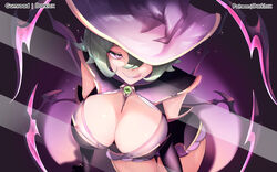 1girls armwear bedroom_eyes bent_over bewitching_elise big_breasts breasts cleavage clothing curvy darklux elise_kythera_zaavan eyelashes female green_hair halloween harrowing_series hat large_breasts league_of_legends legs licking_lips light-skinned_female light_skin lips looking_at_viewer looking_up one_eye_obstructed pink_lips purple_clothing raised_eyebrows seductive_eyes seductive_gaze solo solo_female tagme tales_from_the_rift_series thighs tongue tongue_out wide_hips witch_hat rating:Questionable score:83 user:ugaugaugau12e