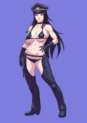 1girls alternate_costume bangs bare_thighs big_breasts bikini black_hair blue_background blue_eyes cirenk commission fire_emblem fire_emblem_awakening fit hat inner_thighs large_breasts long_hair looking_at_viewer muscular muscular_female nintendo sideboob smile solo solo_female tharja_(fire_emblem) underboob rating:Questionable score:93 user:kris923