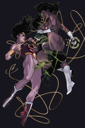 3girls ass black_hair boots bottomless dc dc_comics diana_prince dima_ivanov female female_focus female_only green_lantern green_lantern_corps jessica_cruz midair multiple_girls nude pussy restrained rope sex_toy sojourner_mullein strap-on superheroine threesome tied_up vaginal_penetration wonder_woman wonder_woman_(series) yuri rating:Explicit score:94 user:bionika1