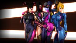 3d 4girls adeptusinfinitus ass ass_grab black_hair blender blizzard_entertainment blonde_hair blue_hair bodysuit breasts capcom cleavage crossover drill_hair eyepatch female_only glowing_eyes hi_res hips juri_han latex metroid mileena mortal_kombat multiple_girls netherrealm_studios nintendo overwatch ponytail purple_skin samus_aran street_fighter thighhighs thighs widowmaker xps zero_suit_samus rating:Questionable score:223 user:AdeptusInfinitus