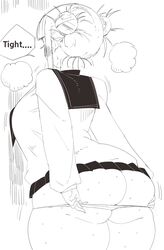 1girls ass big_ass big_butt coffing_(artist) favorite female female_only himiko_toga huge_ass my_hero_academia sweating tight_clothing tight_fit rating:Explicit score:213 user:kinnikuman