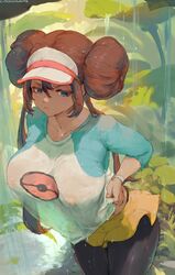 1girls absurd_res aged_up alternate_breast_size artist_name blue_eyes breasts brown_hair casual clothing cutesexyrobutts detailed_background embarrassed female female_only fully_clothed hair_bun hi_res horny human large_breasts leggings long_hair nintendo nipples nipples_visible_through_clothing pokemon pokemon_bw2 rain raining rosa_(pokemon) see-through signature skirt solo thighs tomboy wet wet_clothes rating:Questionable score:519 user:WatchTheLanguage