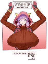 1girls alternate_breast_size big_breasts busty carola_(pokémon) choice courtney_(pokemon) courtney_(pokemon_oras) dialogue duskyer english_text enormous_breasts female female_focus female_only huge_breasts inviting_to_sex large_breasts massive_breasts nintendo pokemon pokemon_oras pokemon_rse purple_hair short_hair solo solo_female team_magma text top_heavy voluptuous rating:Questionable score:155 user:Bluehawaii095