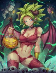 breasts cabba champa dragon_ball dragon_ball_(object) dragon_ball_super green_hair halloween halloween_costume jammeryx kefla no_eyewear shounen_jump universe_6/universe_7 universe_6_girls rating:Explicit score:274 user:Kinkraptor