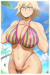 1girls big_breasts bikini breasts female female_only krabby_(artist) large_breasts mature mature_female milf mitsuki_bakugou my_hero_academia pubic_hair shounen_jump voluptuous rating:Explicit score:325 user:justausername