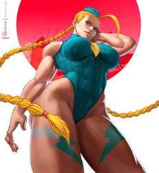 1girls abs cammy_white female female_only kasai_x3 lejeanx3 muscles muscular muscular_female solo street_fighter thick_thighs wide_hips rating:Questionable score:72 user:justausername