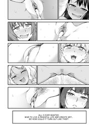 5girls after_sex black_hair blush comic comic_page cum cum_drip cum_in_pussy cum_inside doujinshi dripping female_focus female_only fucked_silly gamo-chan ghettoyouth hayase_nagatoro internal_cumshot long_hair long_labia monochrome open_mouth please_don't_bully_me,_nagatoro president_(nagatoro) pubic_hair pussy sakura_(nagatoro) sana_sunomiya simple_background spread_legs tan tanned tanned_skin uncensored white_background yoshi_(nagatoro) rating:Explicit score:484 user:melonmat