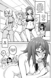 1boy 4girls ass big_breasts big_penis blush breasts cleavage comic english_text erection fellatio female gamo-chan ghettoyouth hairclip hayase_nagatoro highres long_hair male monochrome multiple_girls naoto_hachioji_(senpai) nipples nude open_mouth oral penis please_don't_bully_me,_nagatoro sakura_(nagatoro) sideboob smile tan tanned tanned_skin text thong uncensored undressing veiny_penis yoshi_(nagatoro) rating:Explicit score:348 user:melonmat