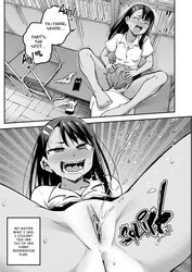 1boy 1girls black_hair blush climax closed_eyes comic comic_page cunnilingus doujinshi english_text female_ejaculation female_orgasm femdom ghettoyouth hayase_nagatoro kneeling long_hair monochrome naoto_hachioji_(senpai) open_mouth orgasm please_don't_bully_me,_nagatoro pussy pussy_ejaculation saliva short_hair spread_legs squirting tan tan_skin tanline text uncensored rating:Explicit score:278 user:melonmat