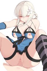 ce-_-3 cum cum_in_pussy cum_inside garter kaine_(nier) nier nier_(series) nier_replicant nipples no_bra nopan penis pepper0 pussy sex skirt_lift uncensored vaginal_penetration white_background white_hair rating:Explicit score:386 user:bot