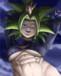 1girls abs breasts dragon_ball dragon_ball_super elitenappa female fusion green_hair hit_(dragon_ball) kefla legendary_super_saiyan no_eyewear potara_earrings saiyan shounen_jump super_saiyan super_saiyan_2 rating:Explicit score:89 user:KyoKusanagi94