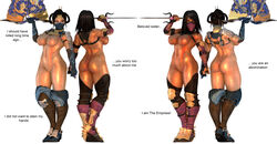 2girls 3d areolae ass big_breasts breasts bubble_butt busty butt edit female female_focus female_only hand_holding hourglass_figure kitana mask mileena mortal_kombat mortal_kombat_x nipples pussy shaved_pussy sisters tagme vagina wide_hips zeroreyko rating:Explicit score:161 user:rohald