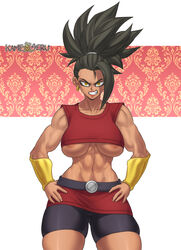 1girls abs dragon_ball dragon_ball_super female female_only female_saiyan kale kamekuzu kameseru muscular_female solo thick_thighs underboob rating:Explicit score:101 user:renapse12