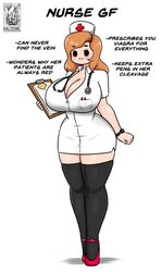 1girls :3 alternate_version_at_source alternate_version_available artist_logo artist_name black_thighhighs breasts brown_hair cleavage clipboard clothed clothed_female eyebrows_visible_through_hair female female_only haloowl high_heels holding holding_clipboard holding_object human ideal_gf large_breasts meme nurse nurse_cap nurse_uniform original pen red_heels red_high_heels solo solo_female standing stethoscope tagme text thighhighs watch white_background white_clothing wristwear rating:Questionable score:386 user:deleted7032