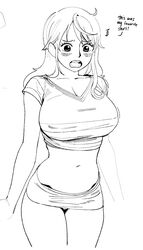 1girls breasts clothing female female_focus female_only large_breasts light-skinned_female monochrome nami one_piece pomki simple_background thick_thighs thigh_gap rating:Questionable score:85 user:Surreal_Soviet