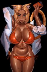 1girls big_breasts breasts cleavage dark-skinned_female dark_skin female female_only gyaru gyaru_catgirl_(kevbot) kevbot large_breasts looking_at_viewer original solo rating:Questionable score:75 user:justausername