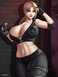 1girls 2d big_breasts breasts cleavage female female_only flowerxl large_breasts mortal_kombat mortal_kombat_11 solo sonya_blade rating:Questionable score:86 user:justausername