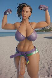 1futa 3d abs beach big_breasts big_penis bikini_top black_hair blender breasts brown_eyes dark-skinned_futanari erection flexing futa_only futanari large_breasts laura_matsuda looking_at_viewer muscles muscular muscular_futanari penis shadowboxer short_hair solo street_fighter rating:Explicit score:112 user:justausername