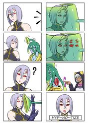 4koma comic dark_skin demon_girl female_domination femdom femsub hoodie hypnosis monster_girl monster_musume_no_iru_nichijou rachnera_arachnera suu_(monster_musume) waltherrfa rating:Explicit score:26 user:backleglamb86