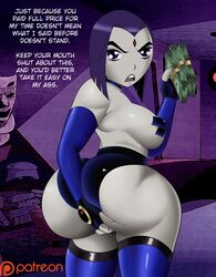 1girls ass choker dat_ass dc dc_comics dialogue doompypomp favorite grey_skin holding_butt looking_at_viewer money nipple_tape prostitute prostitution purple_eyes purple_hair rachel_roth raven_(dc) smooth_skin taped_nipples teen_titans text rating:Questionable score:175 user:Anonymous_Crimson