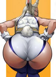 1girls absurd_res absurdres ass ass_focus big_ass bunny_ears bunny_girl bunny_tail dark-skinned_female dark_skin female female_only from_behind gloves hero_outfit_(mha) huge_ass leotard looking_at_viewer looking_back miruko muscular_female my_hero_academia pov_ass presenting_hindquarters red_eyes rumi_usagiyama smile thick_ass thighhighs white_gloves white_hair yoshi55level rating:Questionable score:525 user:Booty-Connoisseur_